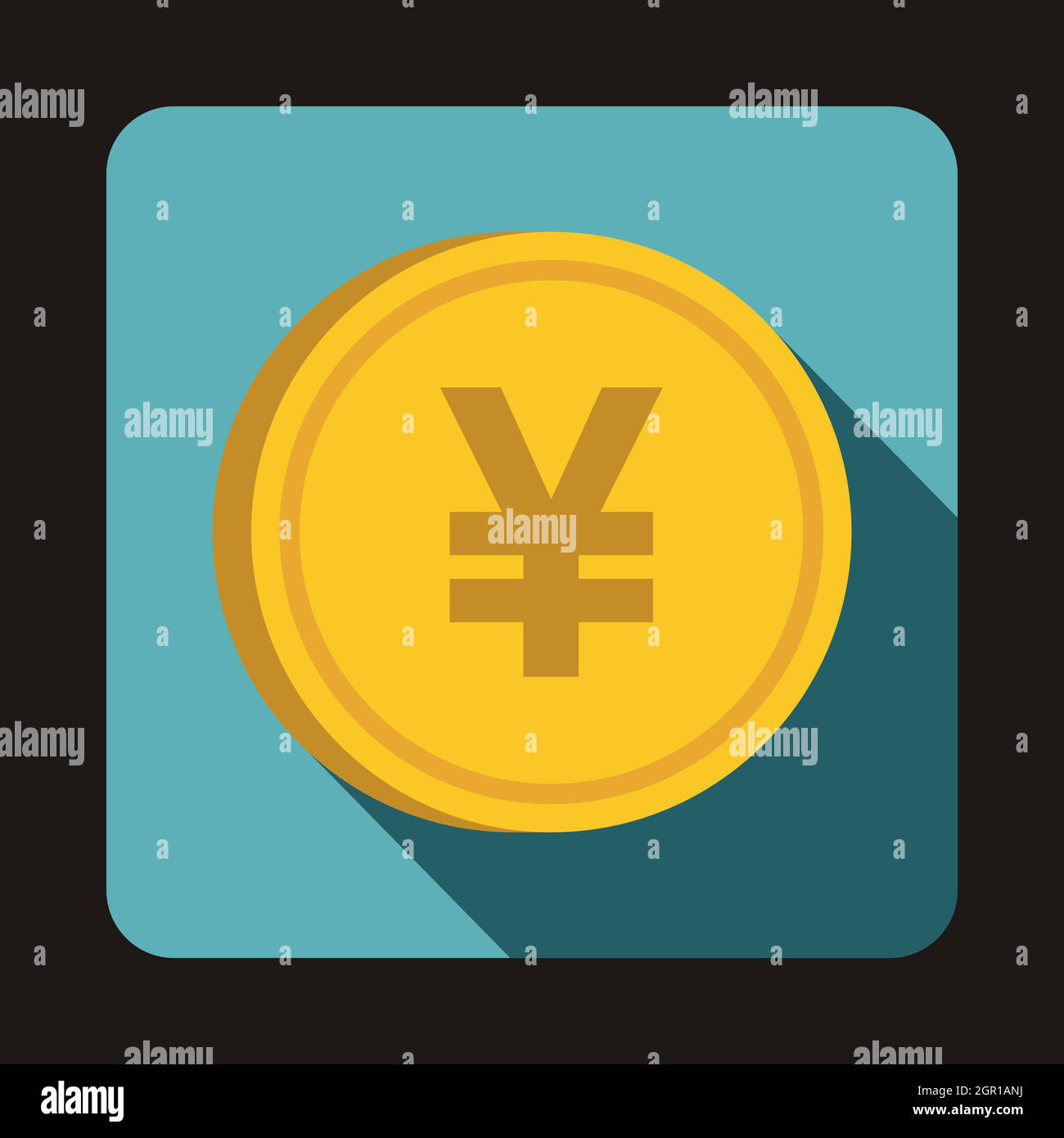 Coin yen icon, flat style Stock Vector Image & Art - Alamy