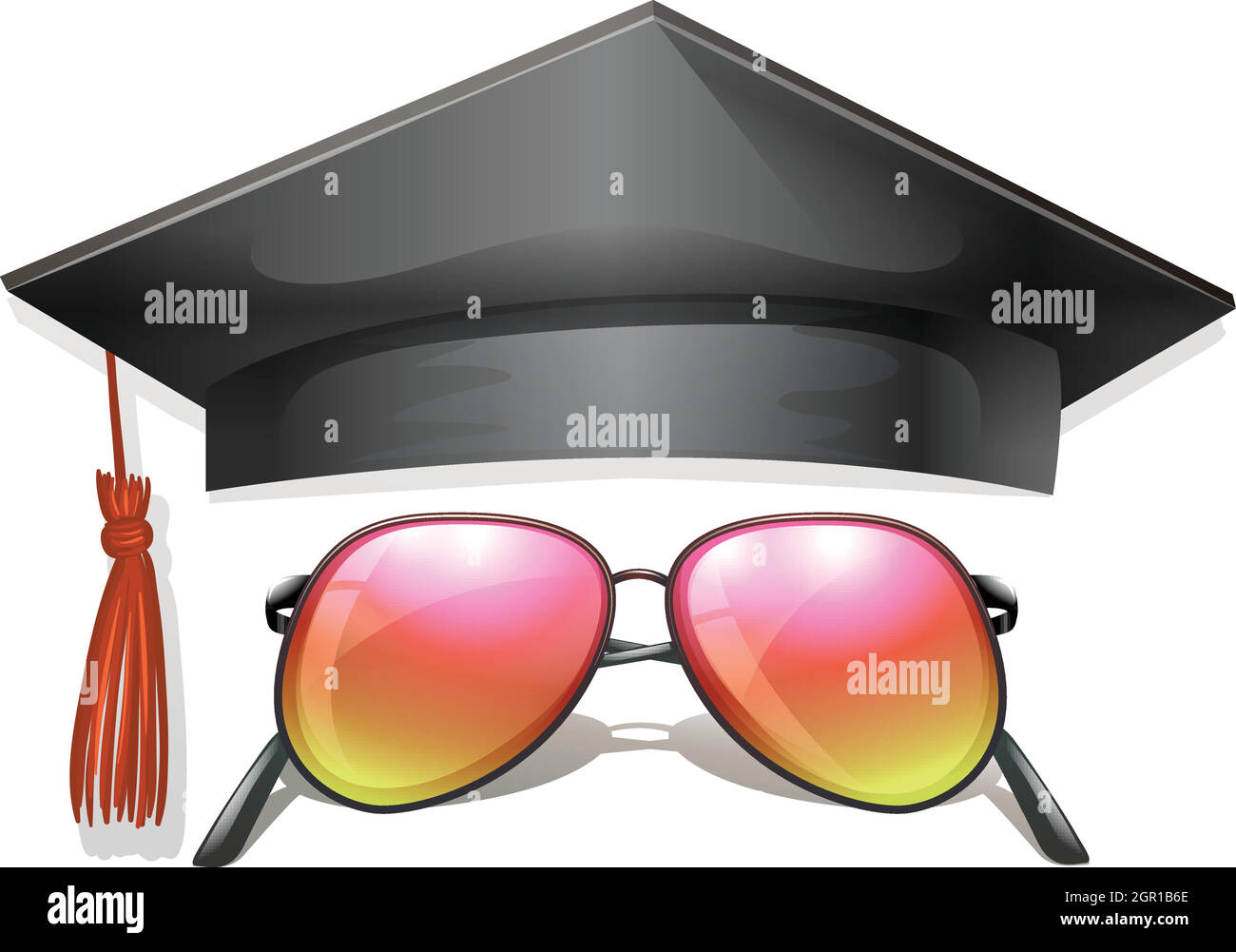 Graduation cap and sunglasses Stock Vector Image & Art Alamy