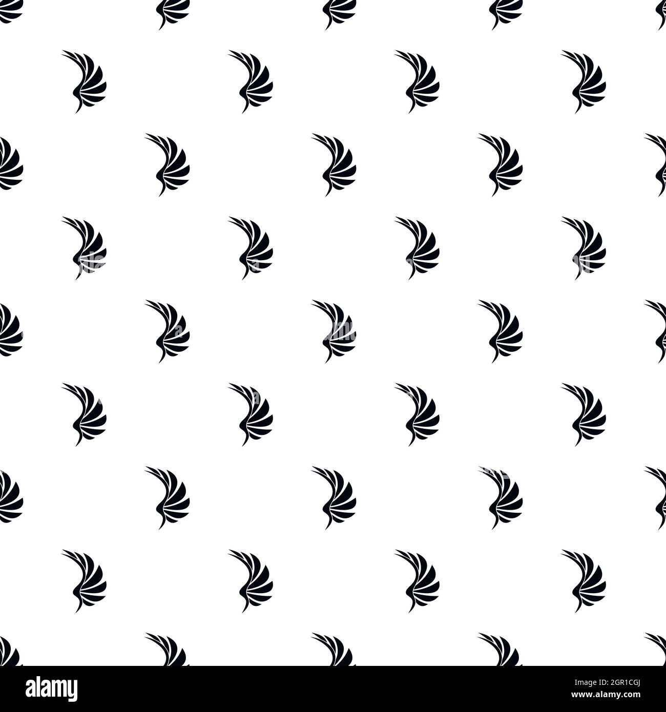 Black wing of birds pattern, simple style Stock Vector Image & Art - Alamy