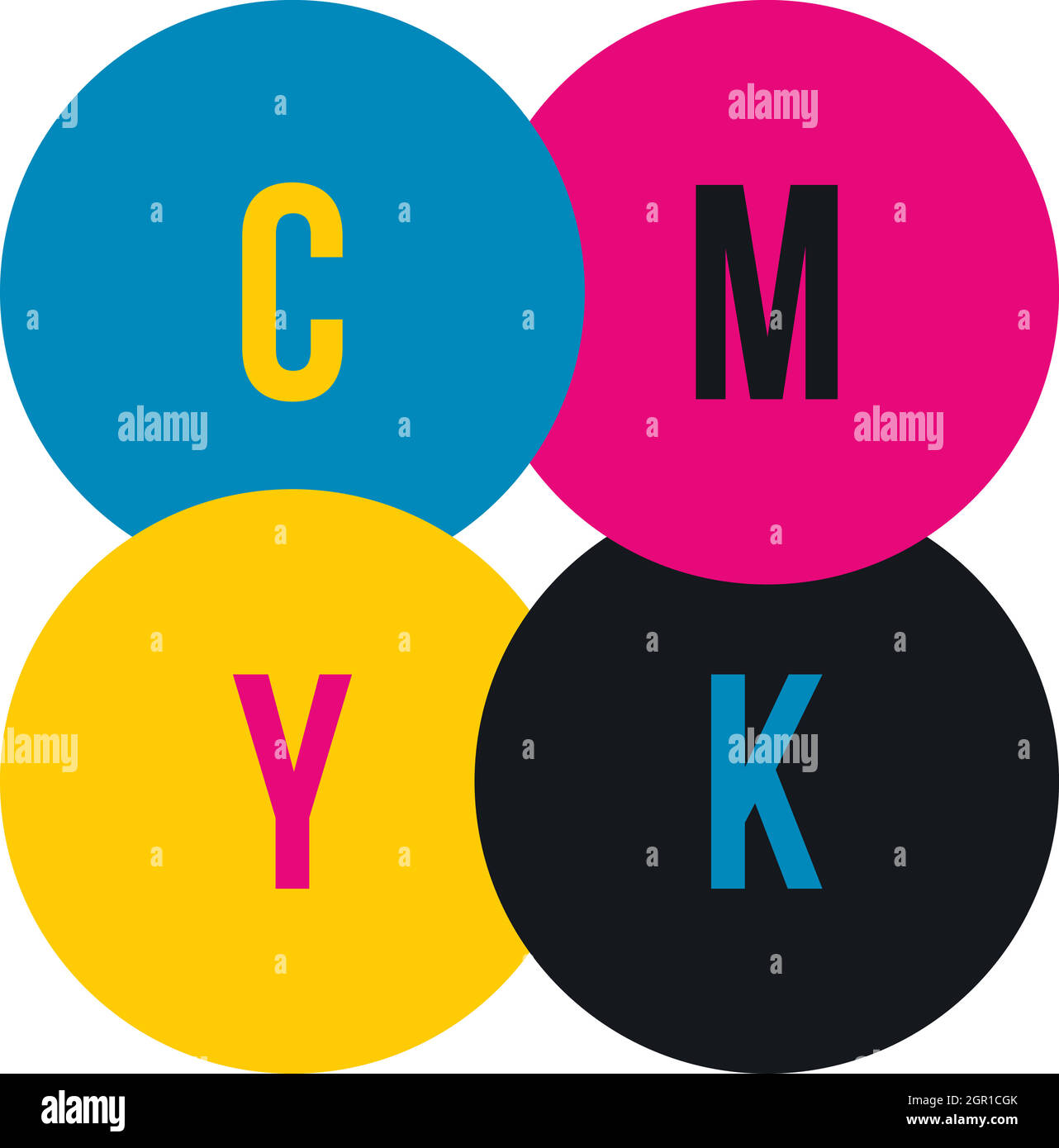 cmyk-color-profile-icon-flat-style-stock-vector-image-art-alamy