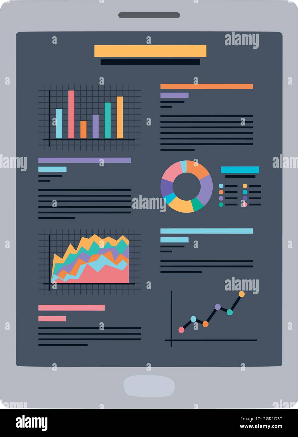 tablet with reports Stock Vector Image & Art - Alamy