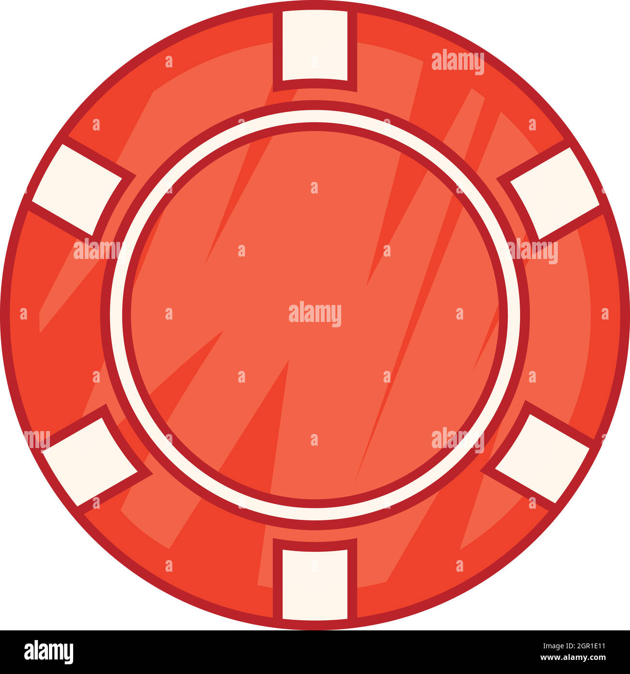 Red casino chip icon, cartoon style Stock Vector Image & Art Alamy