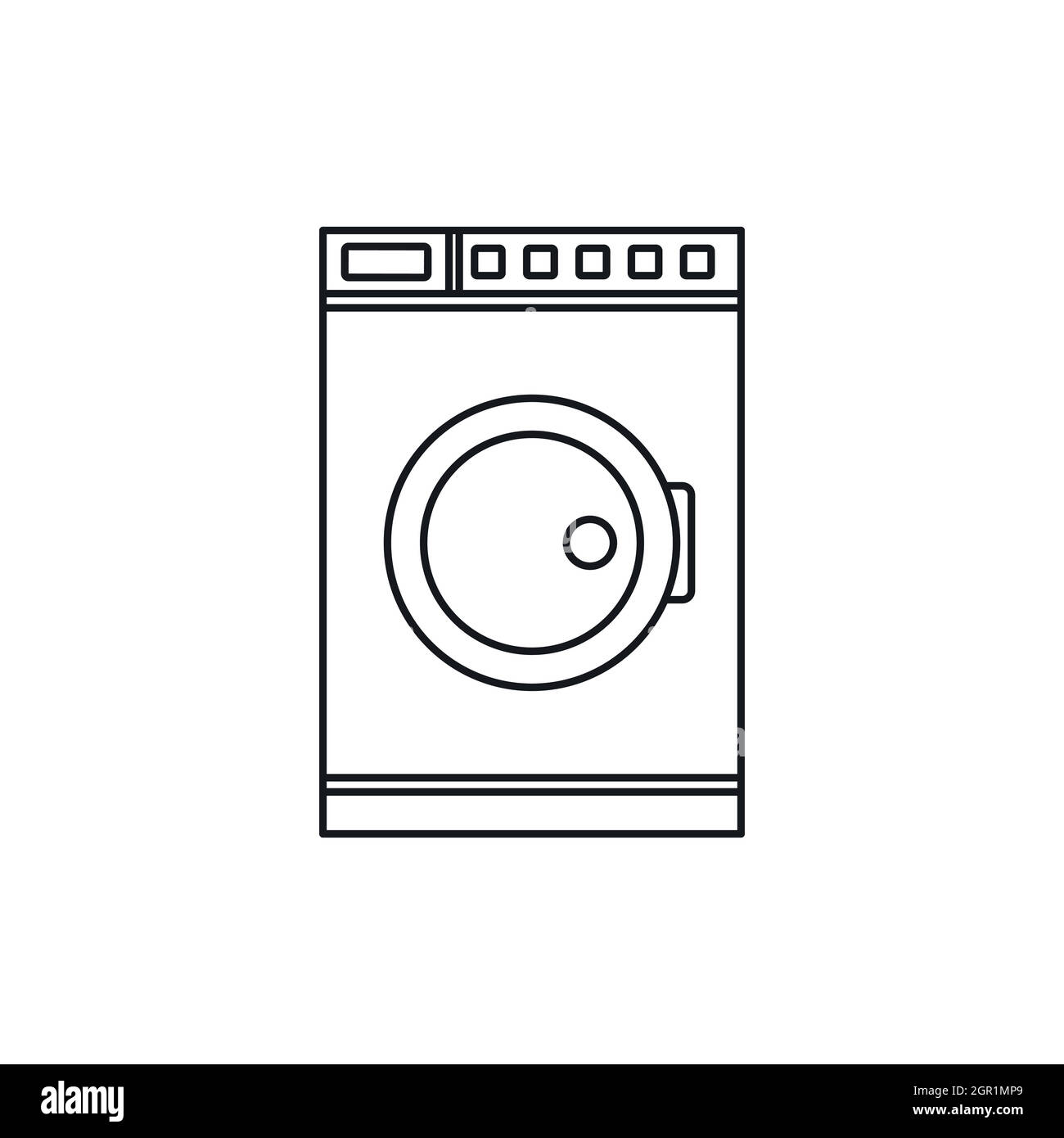 Washing machine icon, outline style Stock Vector