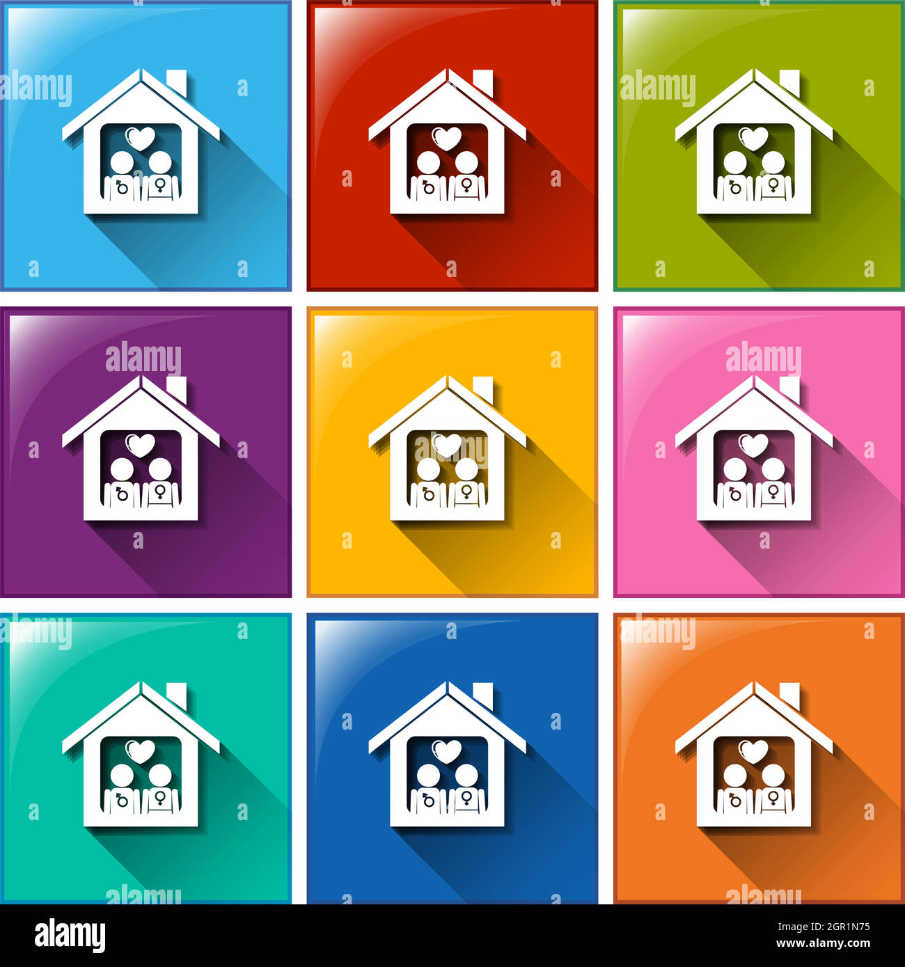 House icons Stock Vector
