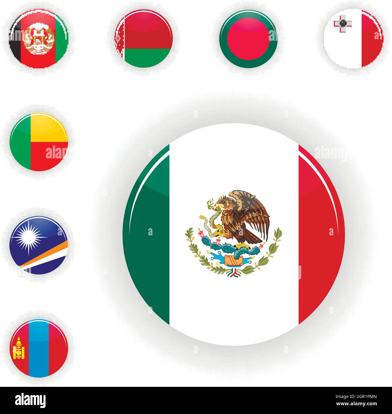 Flags set of the world Stock Vector