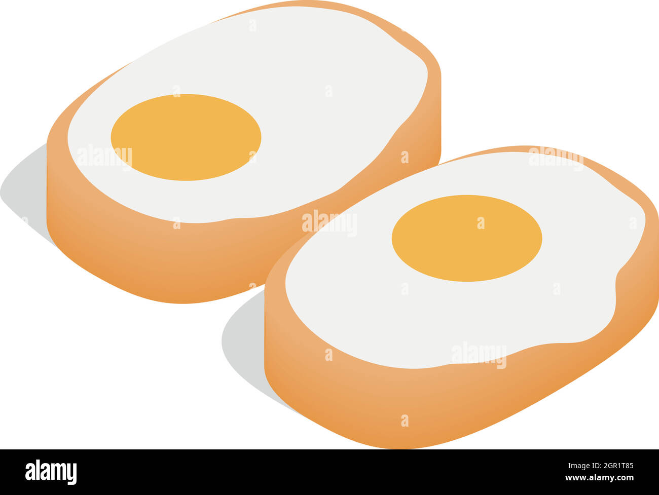 Korean dish with eggs icon, isometric 3d style Stock Vector