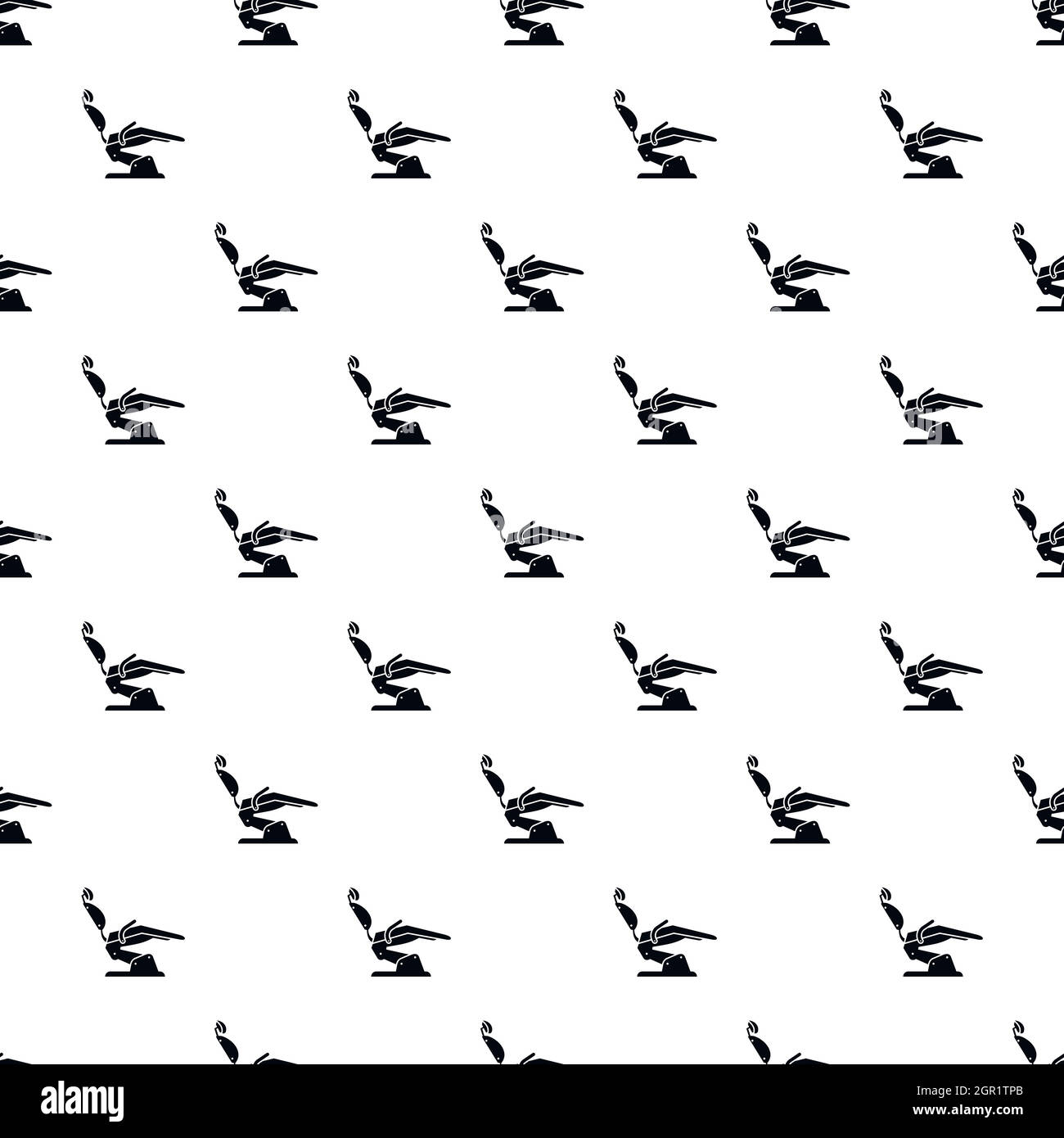 Dental chair pattern, simple style Stock Vector