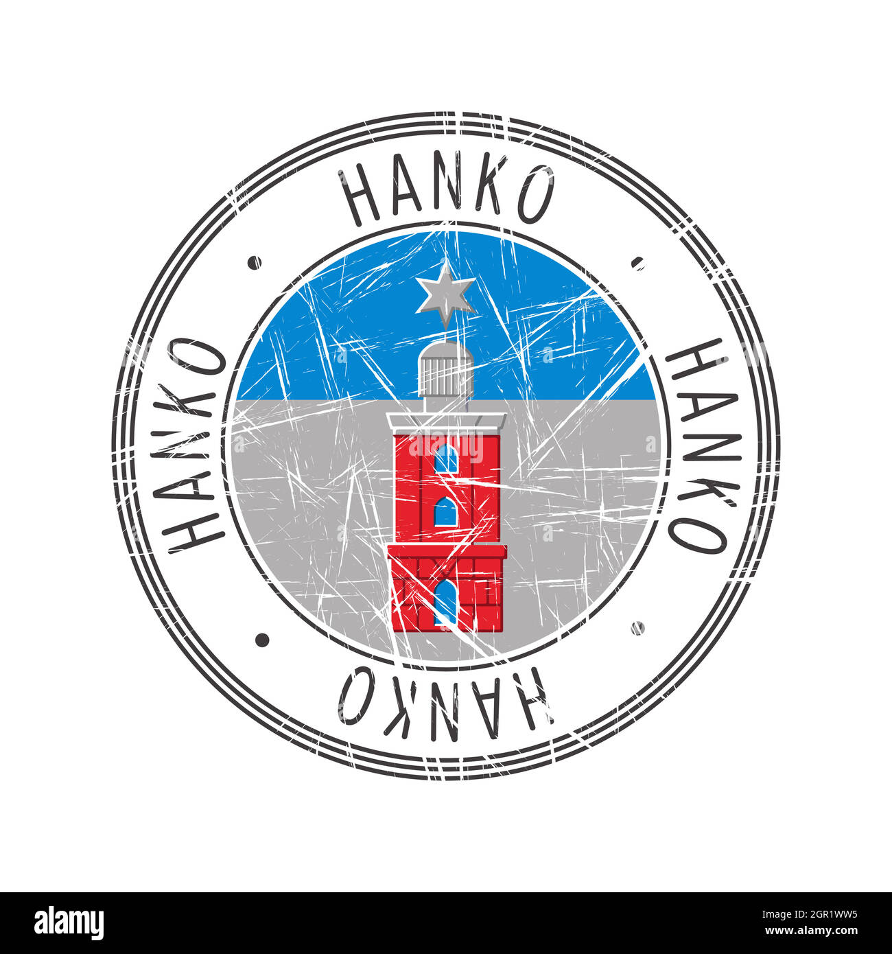Hanko city postal rubber stamp Stock Vector Image &amp; Art - Alamy