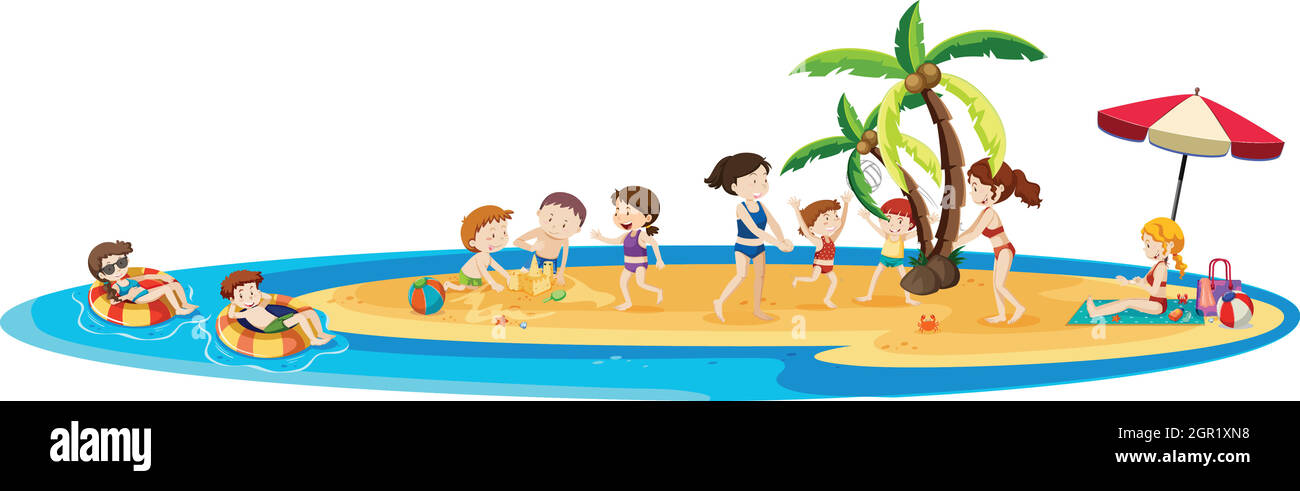 Summer Holiday at the Beach Stock Vector Image & Art - Alamy