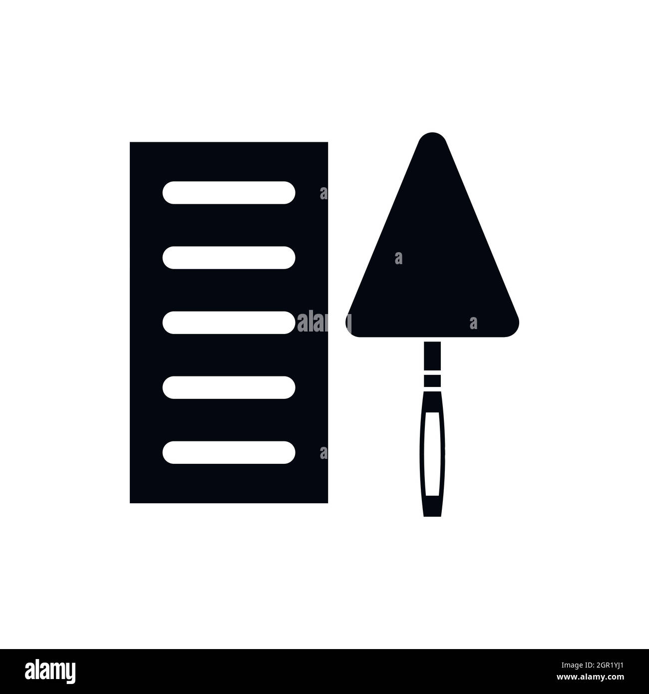 Brick and trowel icon, simple style Stock Vector Image & Art Alamy