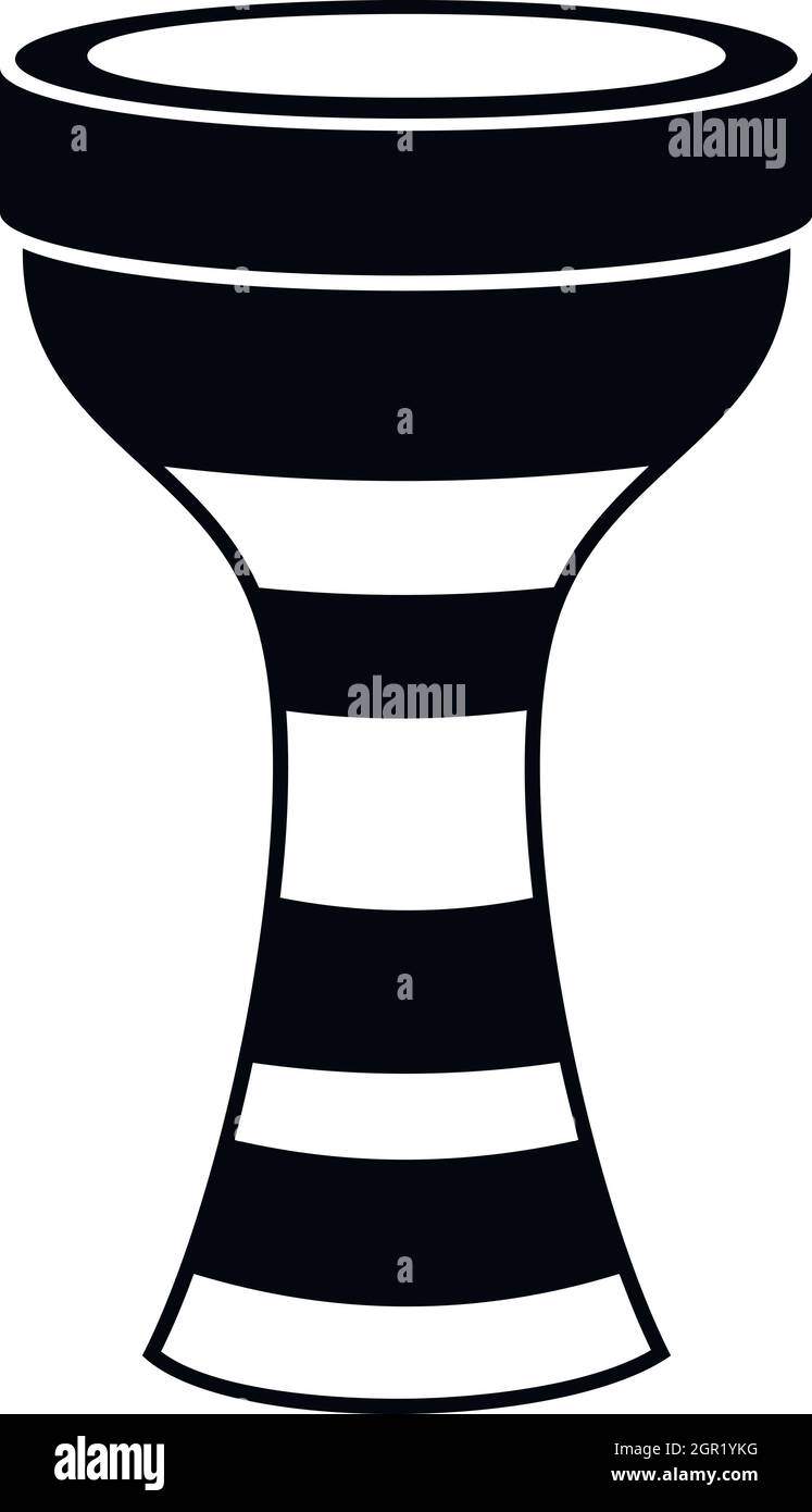 African drum icon, simple style Stock Vector