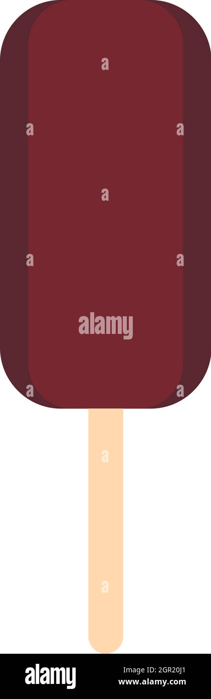 Chocolate ice cream icon, flat style Stock Vector Image & Art - Alamy