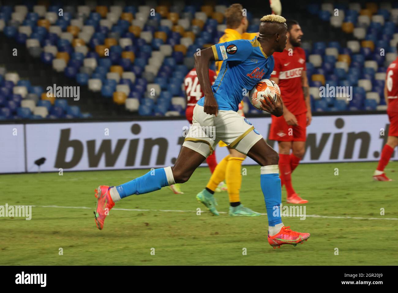 Naples, Campania, Italy. 30th Sep, 2021. During the Europa League Football match SSC Napoli vs FC Spartak Mosca on September 30, 2021 at the Diego Armando Maradona stadium in Naples.In picture: (Credit Image: © Fabio Sasso/ZUMA Press Wire) Stock Photo