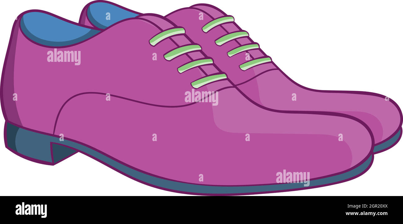Mens classic shoes icon, cartoon style Stock Vector