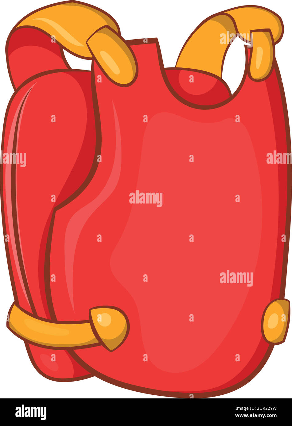 Red paintball vest icon, cartoon style Stock Vector