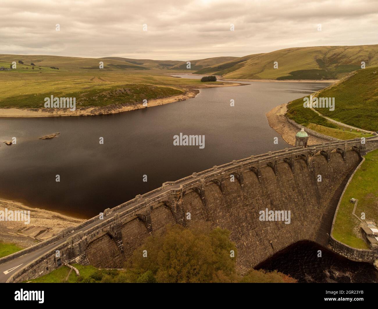 Craig Goch Dam, Elan Valley, Cambrian mountains, Powys, Mid Wales. Stock Photo