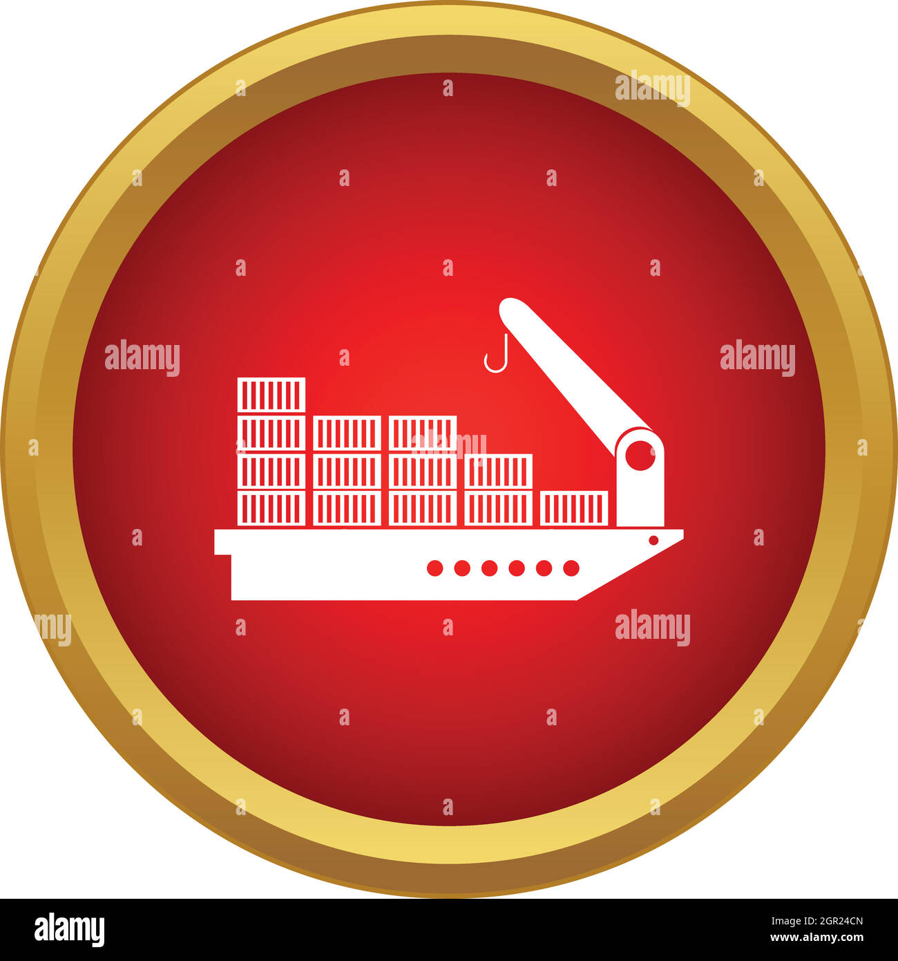 Cargo ship icon in simple style Stock Vector