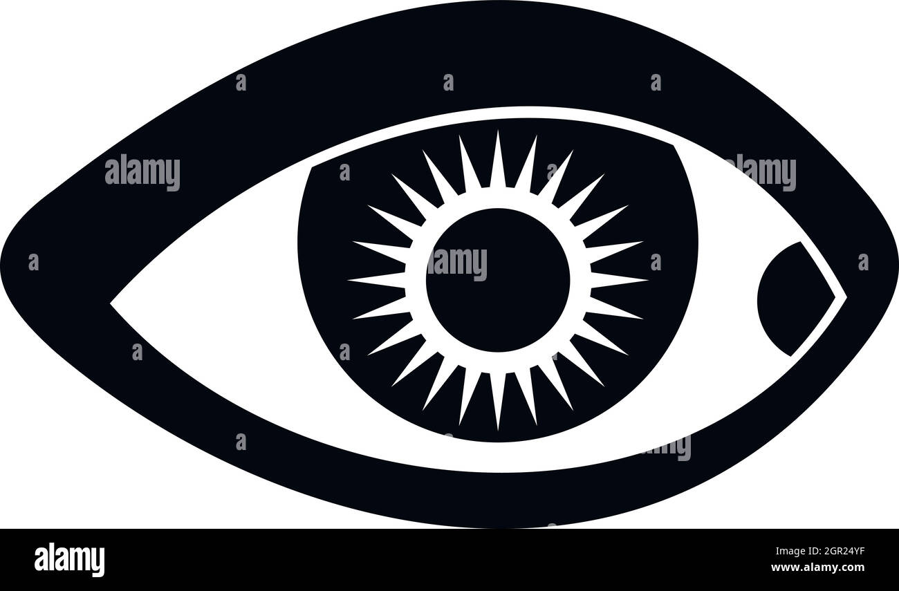 Eye icon, simple style Stock Vector