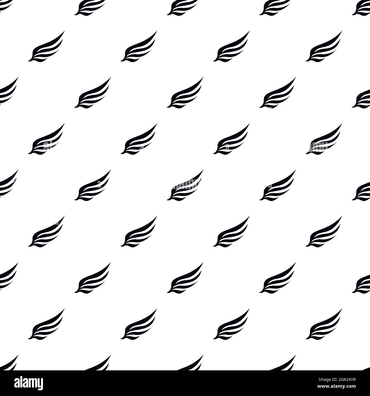 Heavenly angel wing pattern, simple style Stock Vector