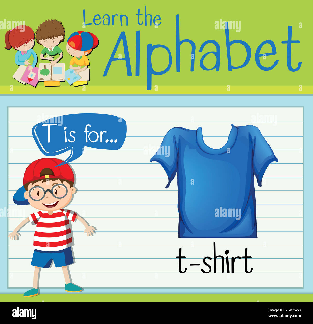 Flashcard letter T is for t-shirt Stock Vector Image & Art - Alamy