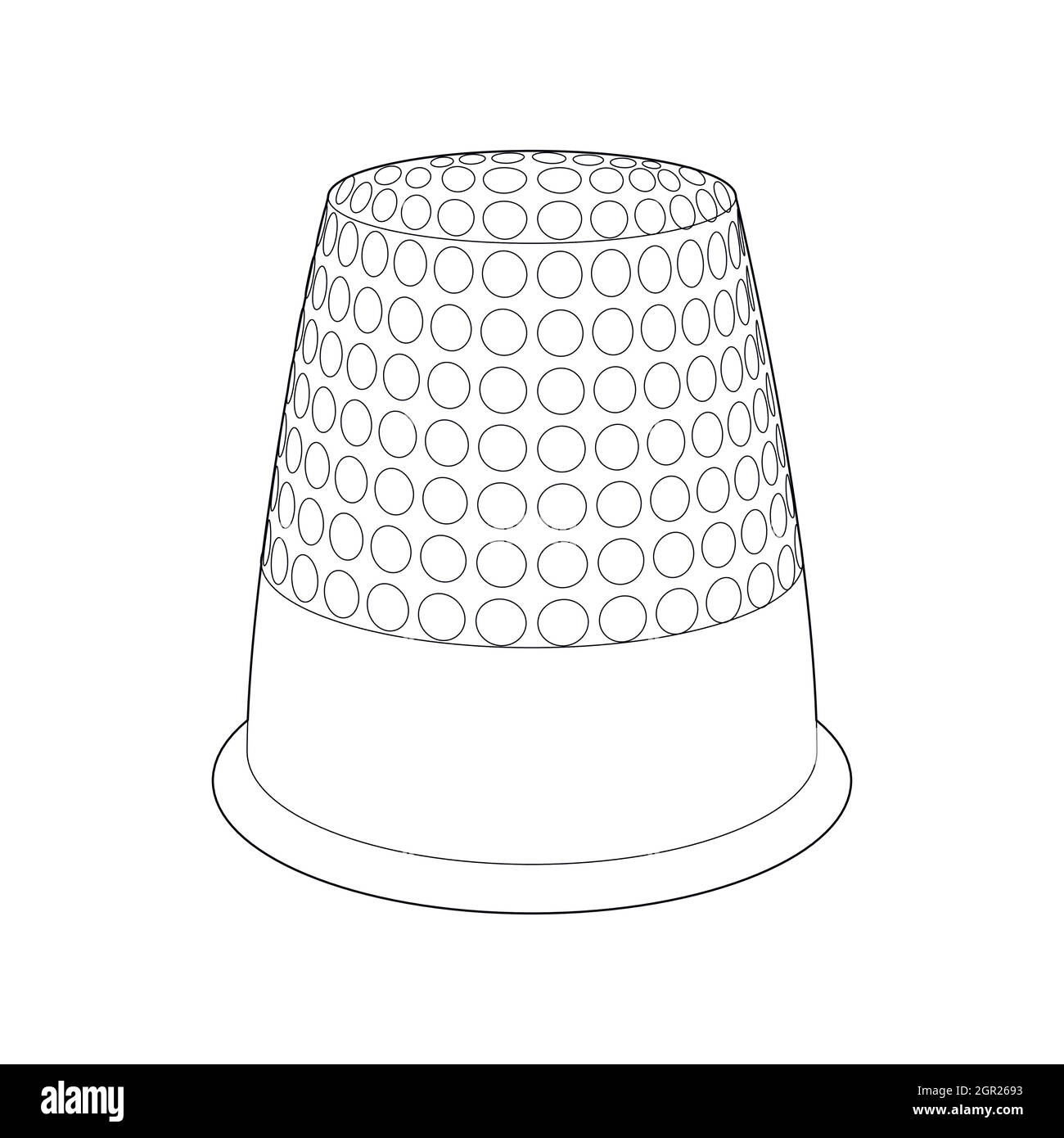 Thimble icon, outline style Stock Vector