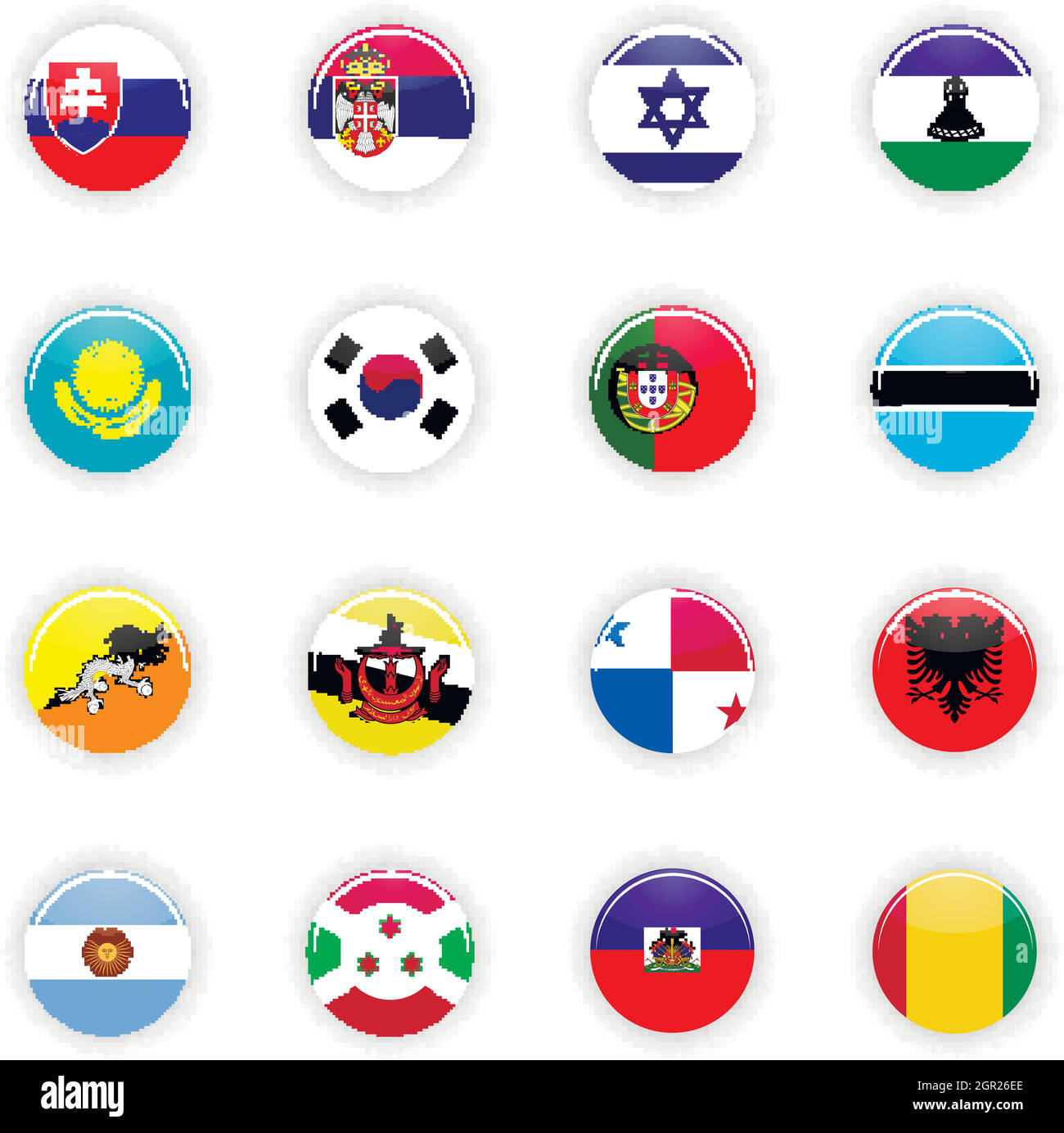 Flags set of the world Stock Vector