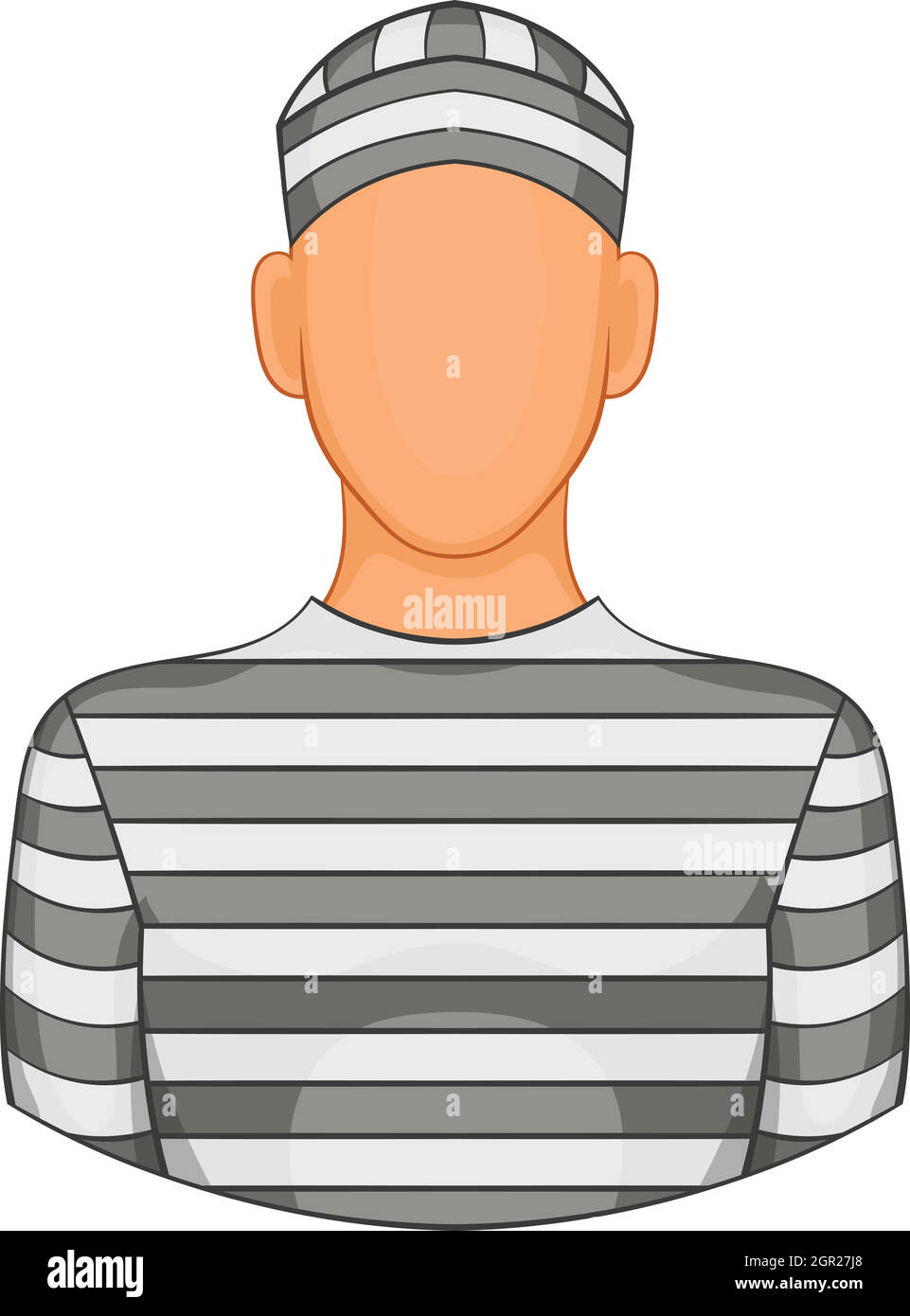 Prisoner icon in cartoon style Stock Vector