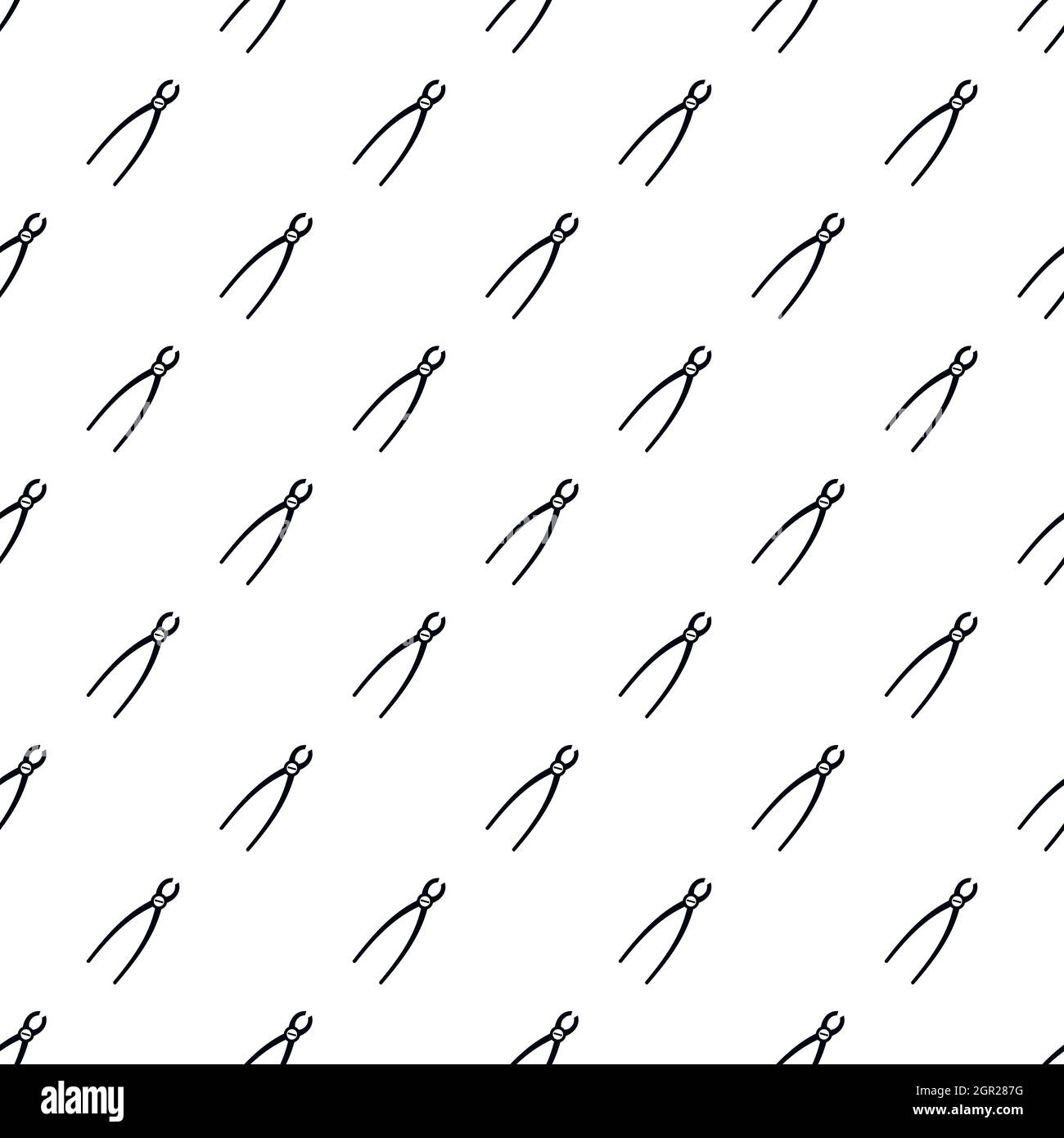 Forceps for removal teeth pattern, simple style Stock Vector