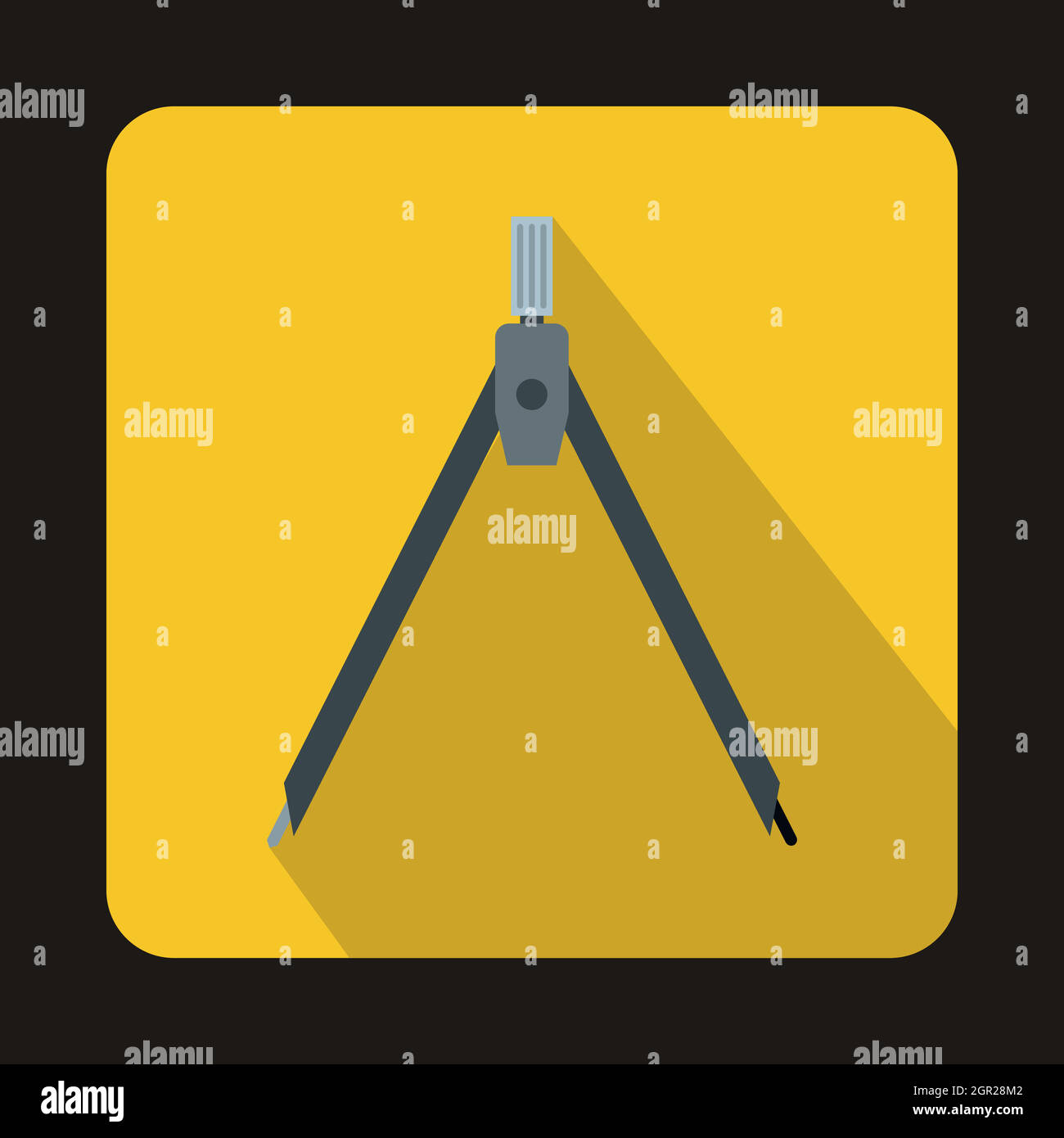 Compass tool icon in flat style Stock Vector Image & Art - Alamy