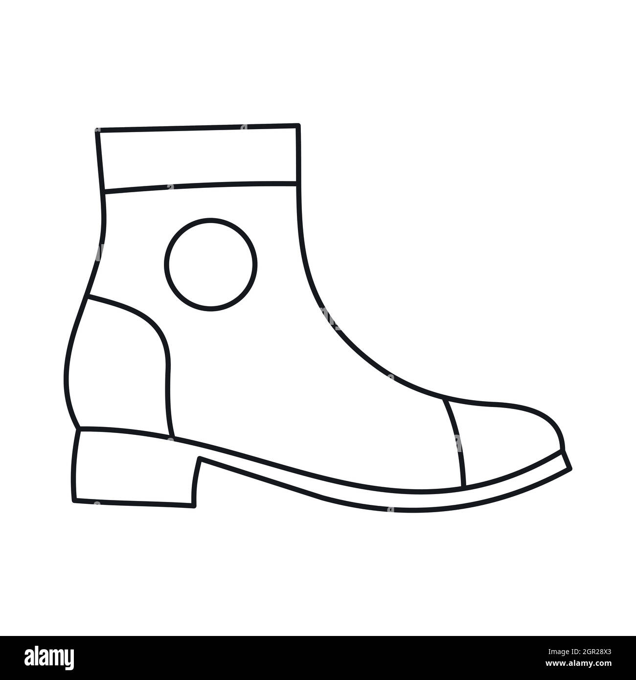 Men boot icon, outline style Stock Vector