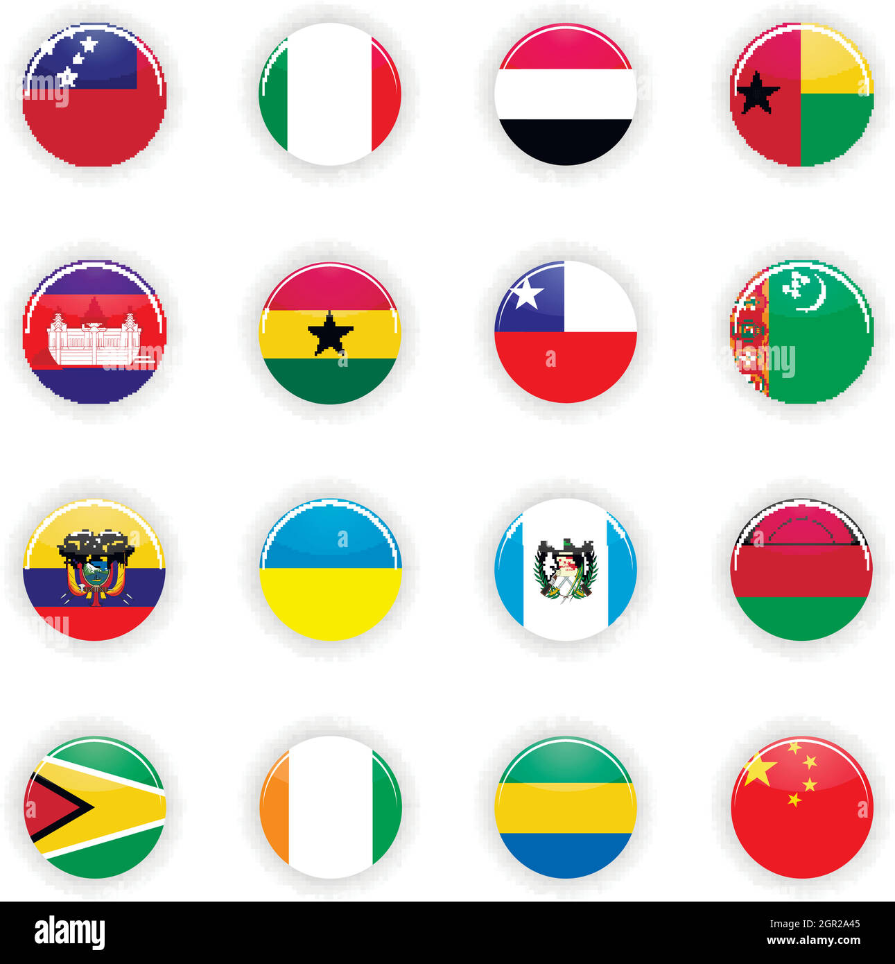 Flags set of the world Stock Vector