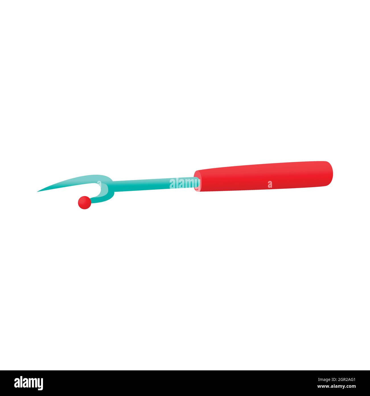 Green sewing seam ripper Royalty Free Vector Image