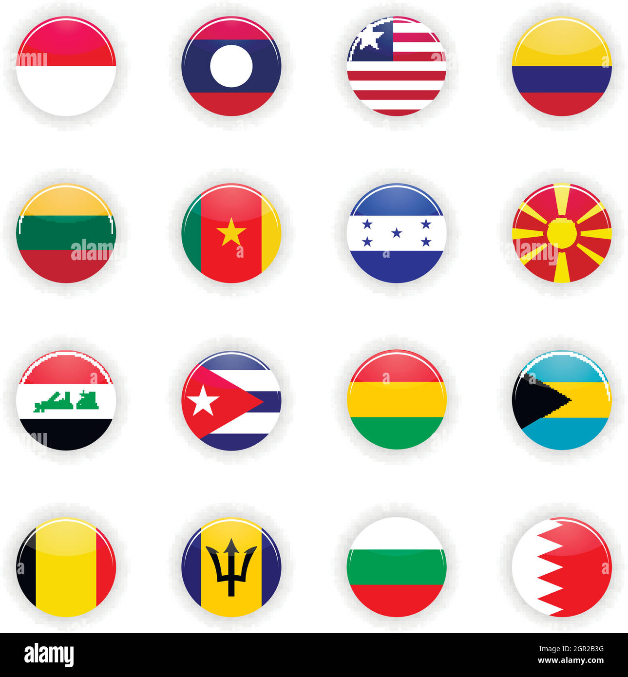 Flags set of the world Stock Vector