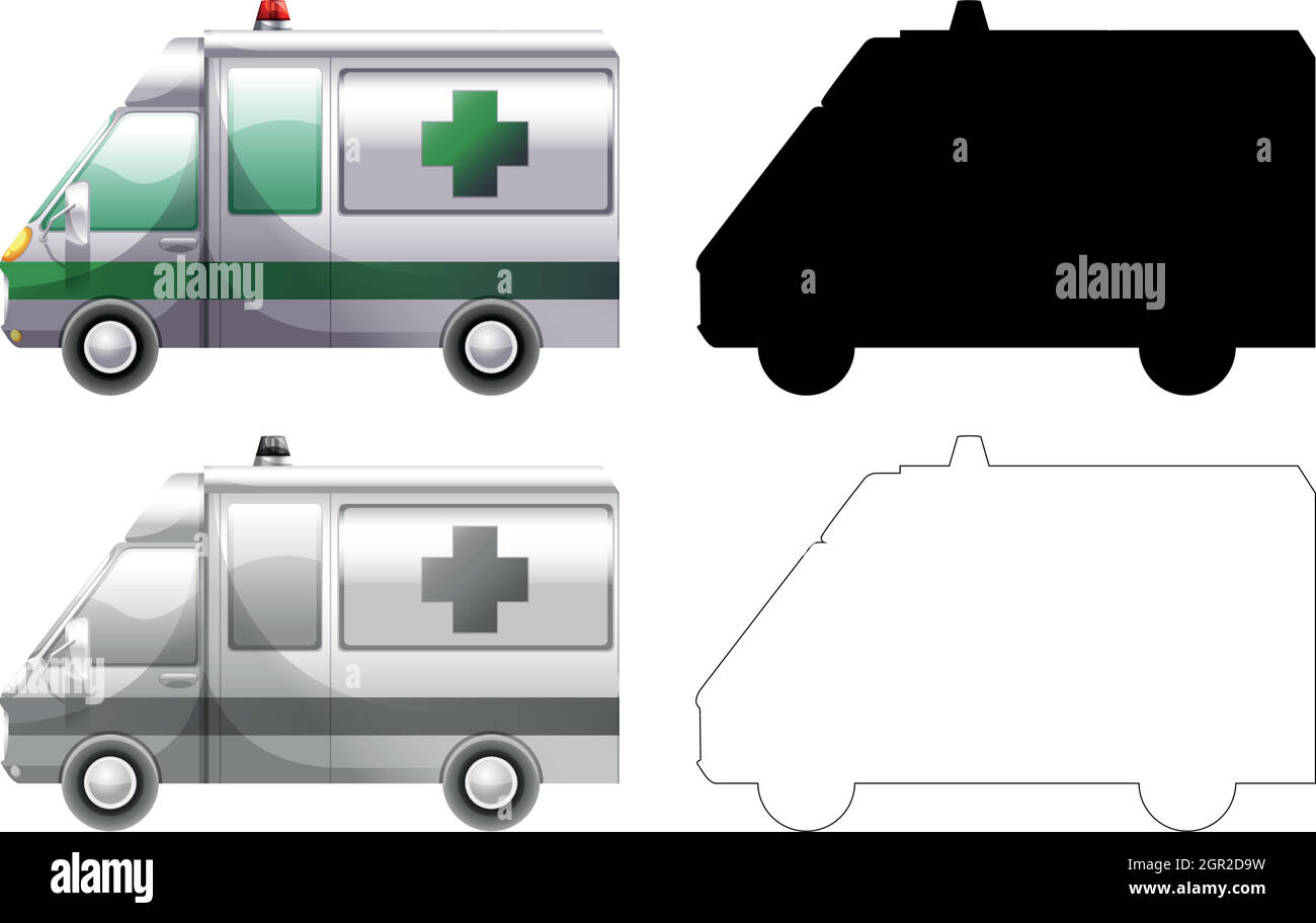 Set of ambulance car Stock Vector Image & Art - Alamy