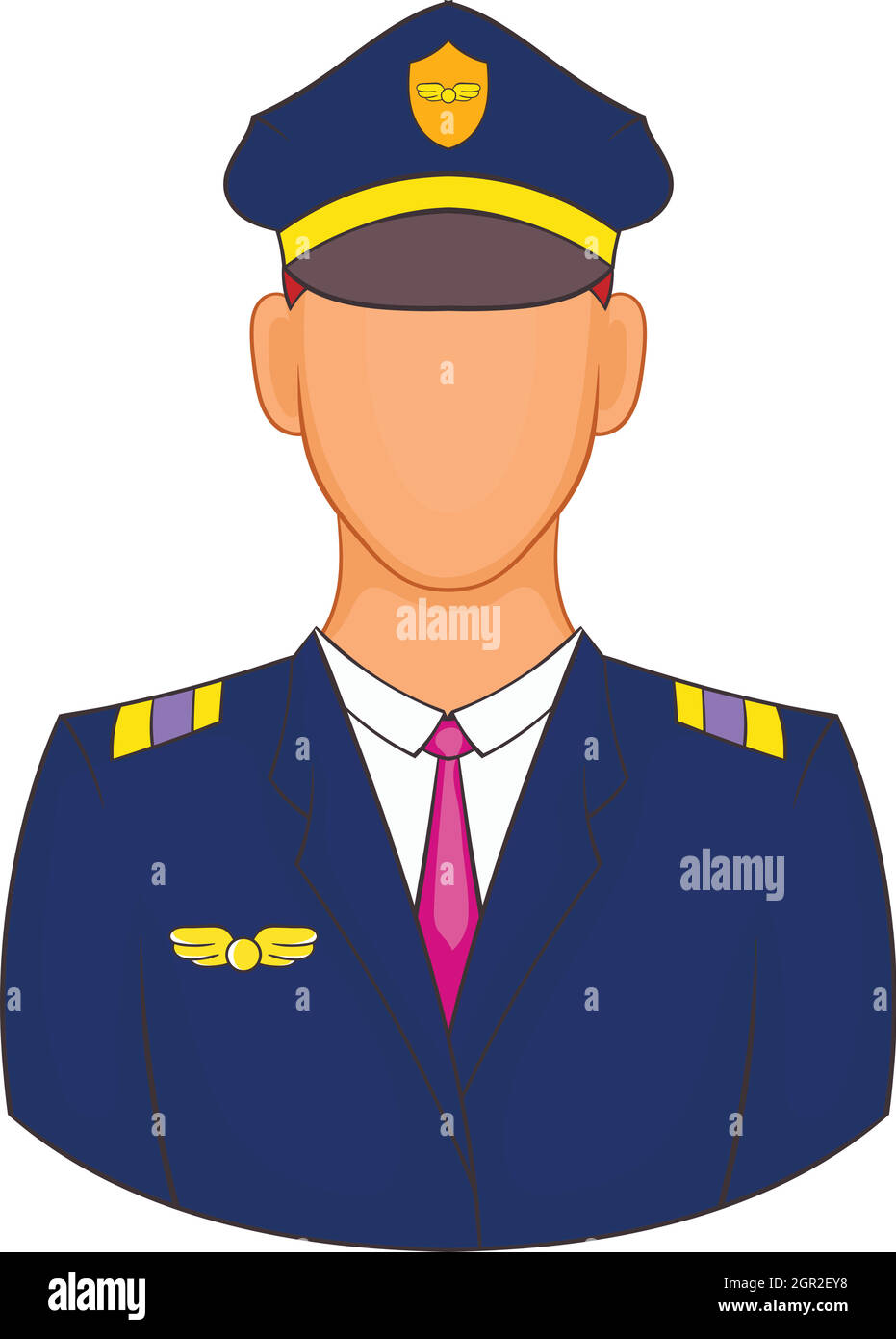 Pilot icon in cartoon style Stock Vector Image & Art - Alamy