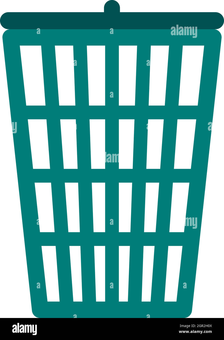 Green trash basket icon, flat style Stock Vector Image & Art Alamy