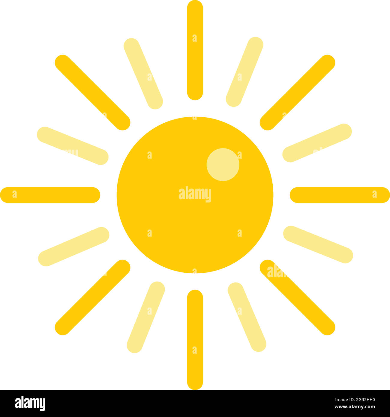 Sun icon, flat style Stock Vector Image & Art - Alamy