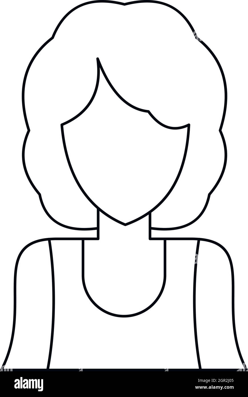 Avatar woman business people outline hi-res stock photography and ...