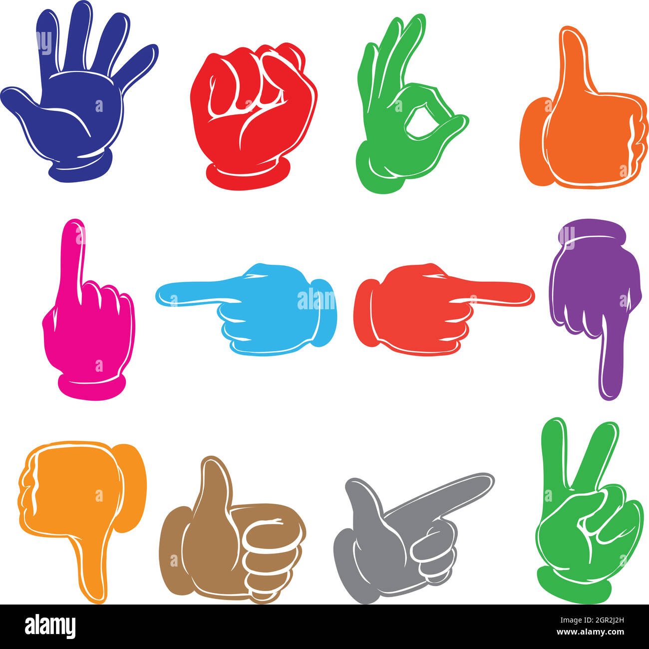 Colourful hands Stock Vector
