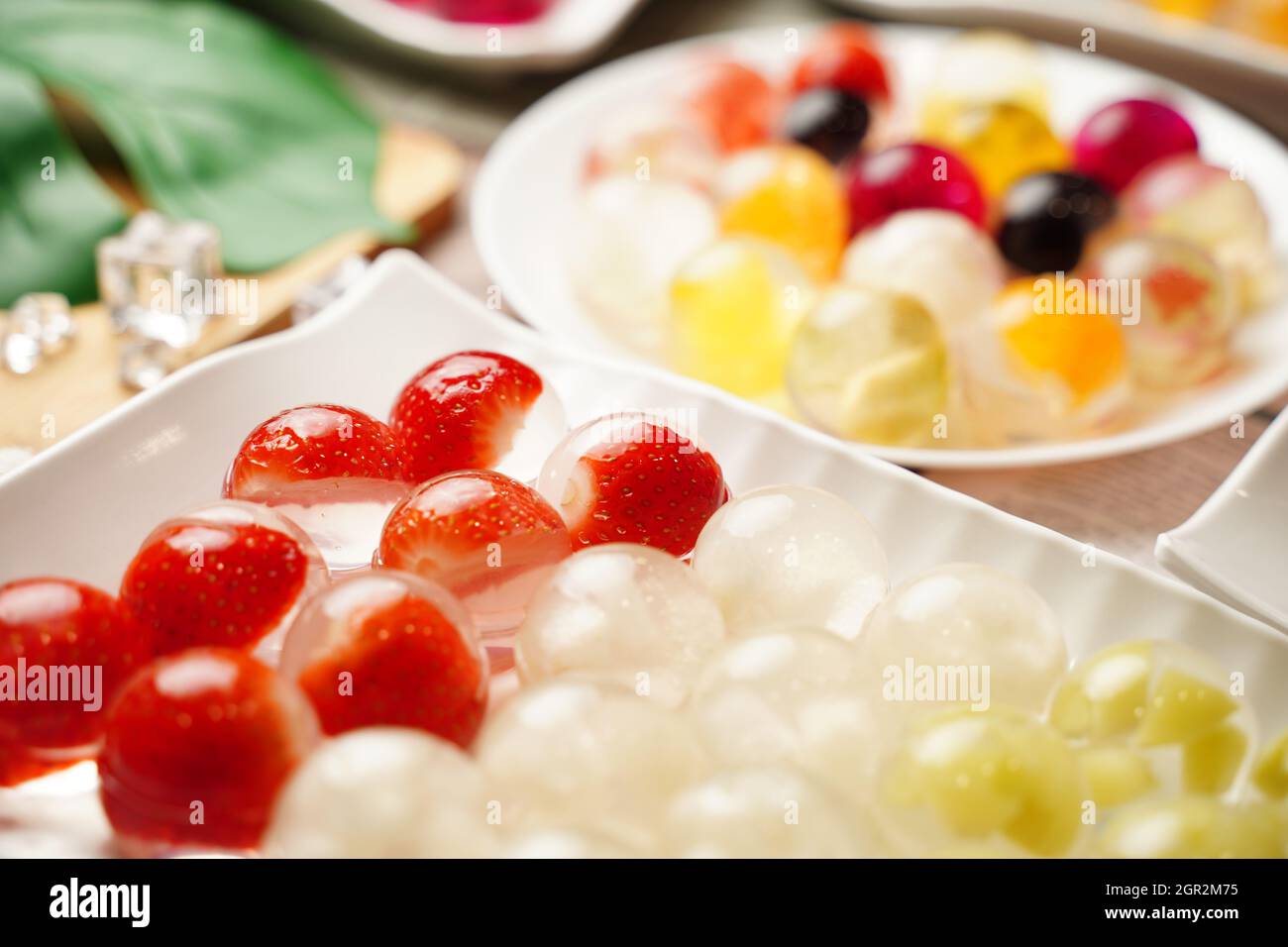 Fruit Jelly Agar Agar Fruit Cake Healthy Vegan. Dragon Fruit Passion