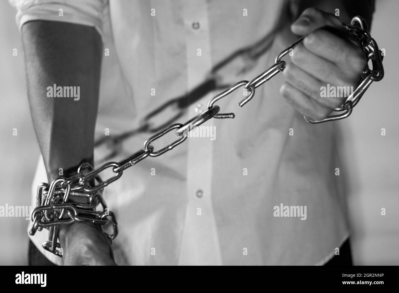 Black hands breaking chains hires stock photography and images Alamy