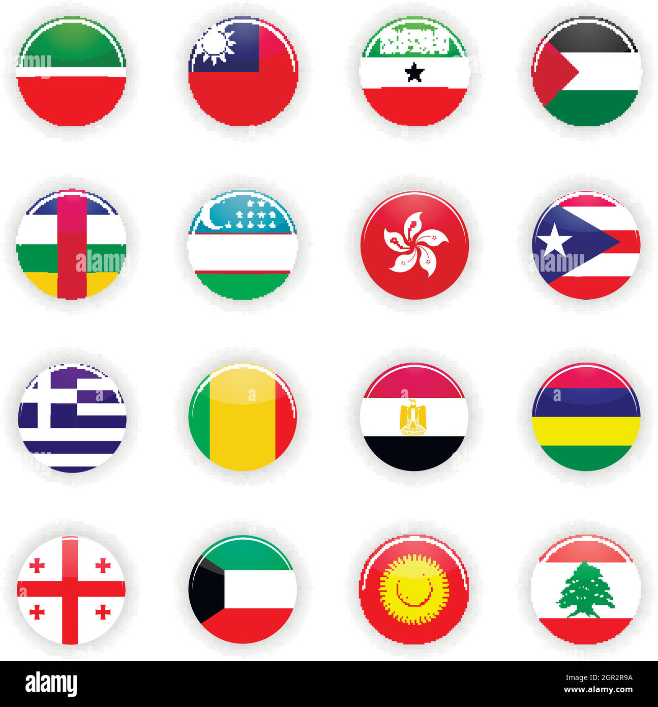 Flags set of the world Stock Vector