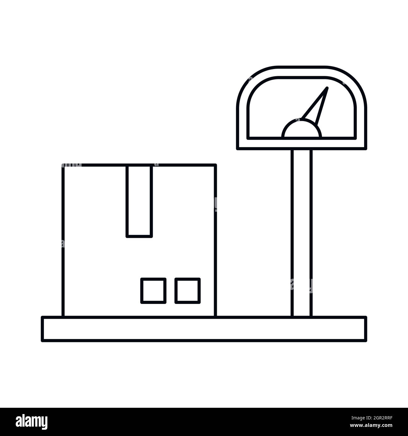 Scales for cargo icon, outline style Stock Vector
