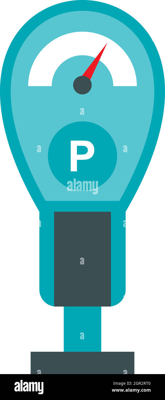 Parking meter icon, flat style Stock Vector