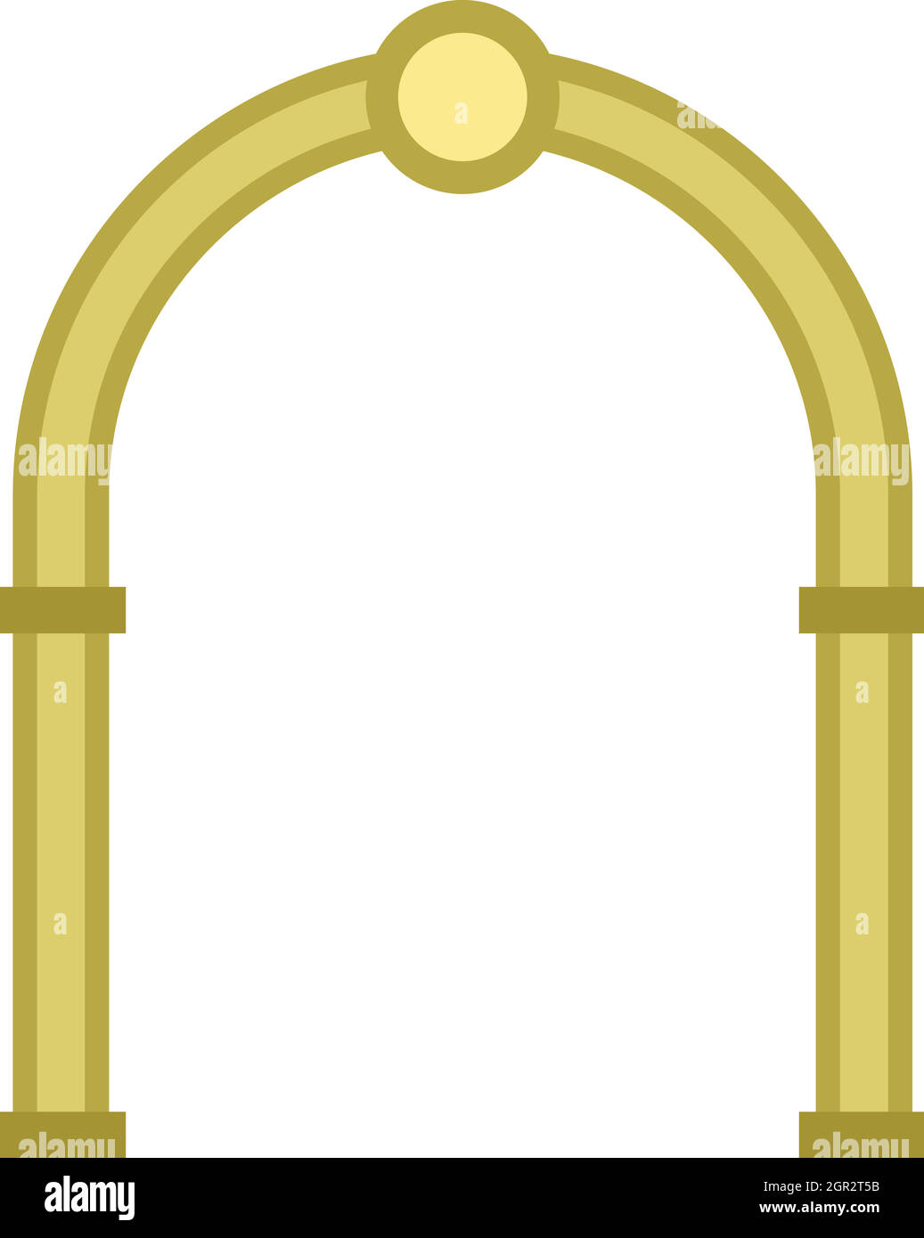 Semicircular arch icon, flat style Stock Vector