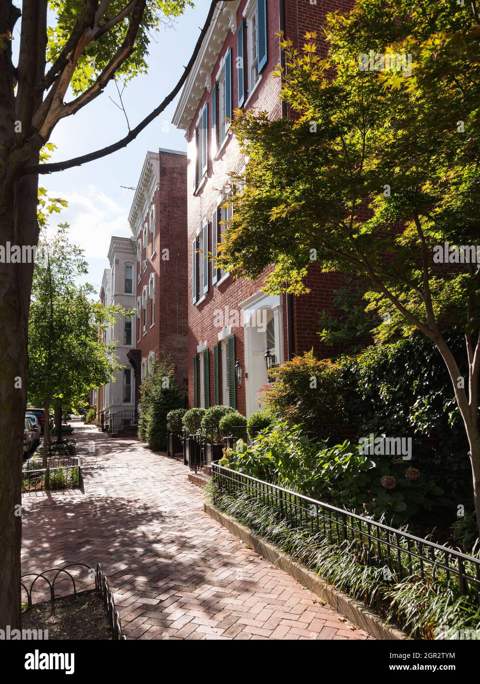 Washington DC - 13 August 2013: Townhouse that Jack Kennedy bought as a gift to Jackie after she gave birth to daughter Caroline in 1957. Stock Photo