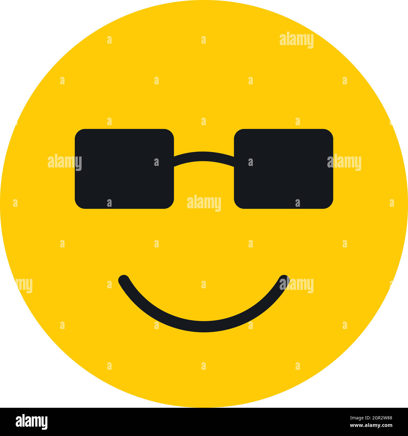 Happy smiley icon, flat style Stock Vector Image & Art - Alamy