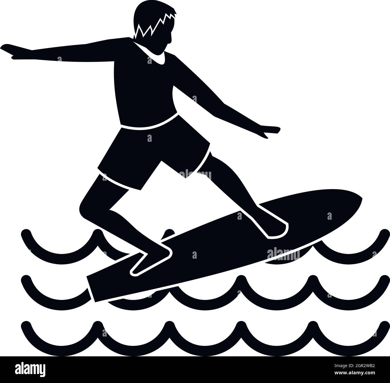 Surfer icon, simple style Stock Vector Image & Art - Alamy