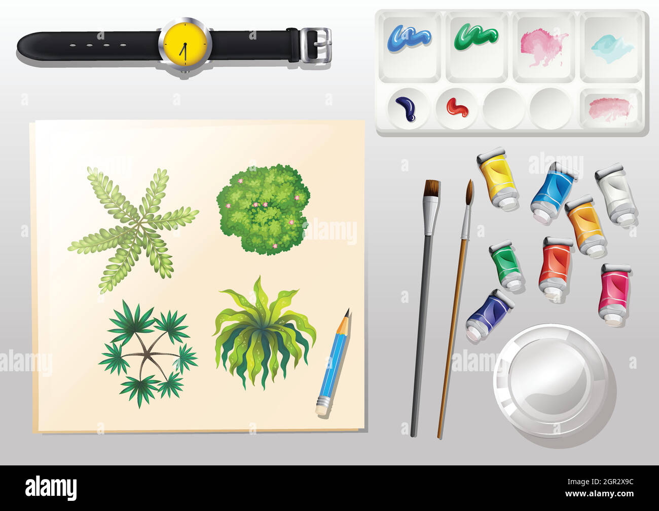 Coloring materials Stock Vector Images - Alamy