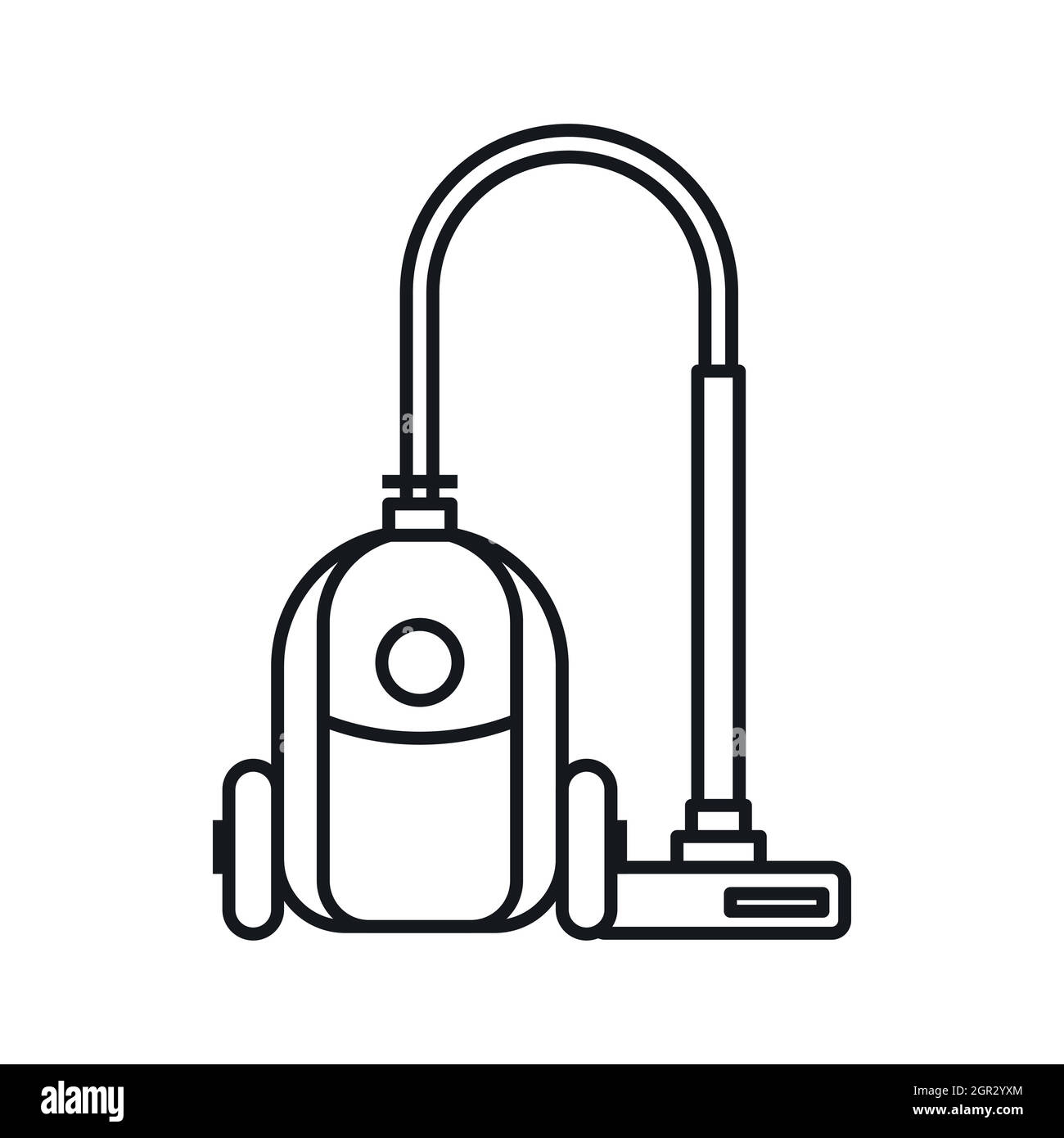 Vacuum cleaner icon, outline style Stock Vector